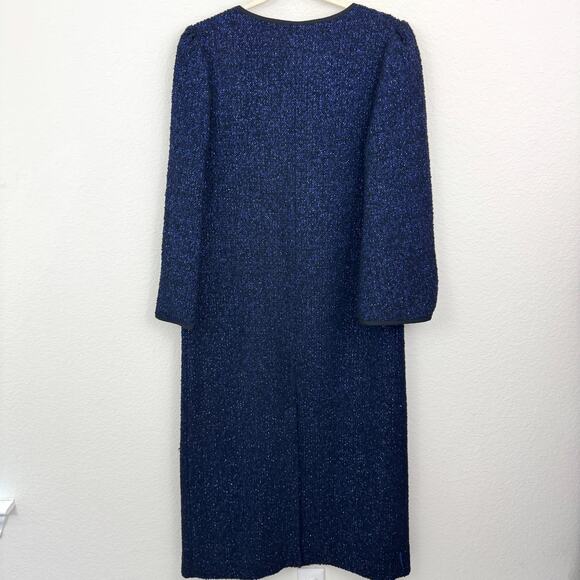 Hill House Women The Lou Lou Duster Jacket Size S  Sparkle Winter Midnight Tweed - Picture 4 of 7